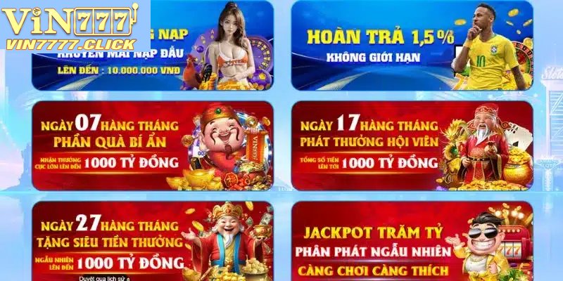 Ngày 07, 17, 27 hàng tháng, hội viên có cơ hội nhận về 1000 tỷ đồng