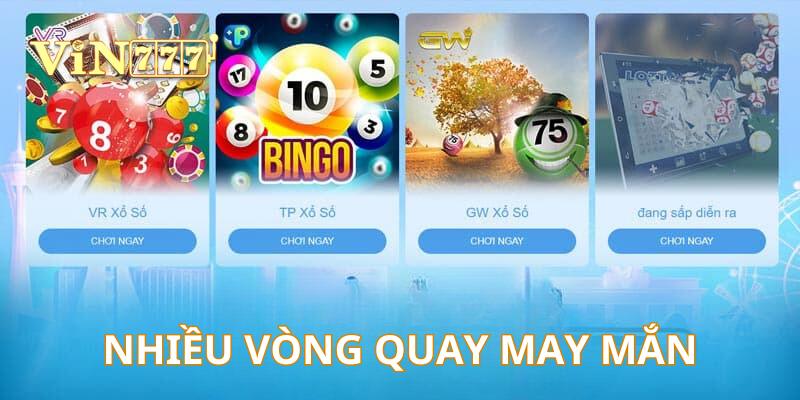 Sân chơi trang bị vô số vòng quay số may mắn